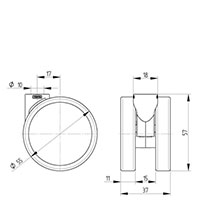 5920UAI055L51-10 - TENTE ANIKA Swivel Caster-2