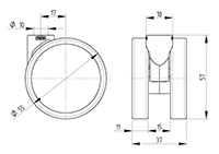 5920UAI055L51-10 DOM18 RAL9011 - TENTE STYLEA Swivel Caster-2