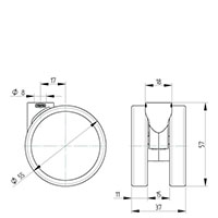 5920UAI055L51-8 - TENTE ANIKA Swivel Caster-2