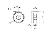 5920UAO065L51-10 RAL9002 - TENTE LINEA Swivel Caster-2