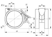 5925UOI055L51-8 - TENTE STYLEA Swivel Caster-2