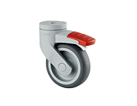 TENTE LEVINA Series 2.95 Inch (in) Wheel Diameter Design Swivel Caster with Wheel Brake (5325PJO075L51-10)