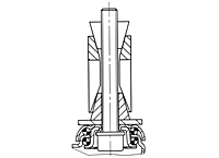 TENTE 2470 Series 3.94 Inch (in) Wheel Diameter Institutional Steel Swivel Caster (2470DIK100R07-Ø31-35) - 3