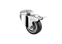 TENTE 1470 Series 1.97 Inch (in) Wheel Diameter Institutional Steel Swivel Caster with Wheel Brake (1470PAO050P30-11)