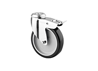 TENTE 1470 Series 2.95 Inch (in) Wheel Diameter Institutional Steel Swivel Caster with Total Lock (1477PAO075P30-11)