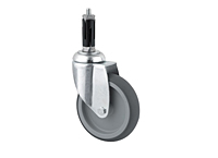 TENTE 2470 Series 2.95 Inch (in) Wheel Diameter Institutional Steel Swivel Caster (2470PJO075R07-Ø24-27)