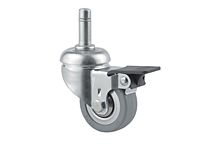 TENTE 2470 Series 1.97 Inch (in) Wheel Diameter Institutional Steel Swivel Caster with Wheel Brake	(2475DIK050B10-11x31)