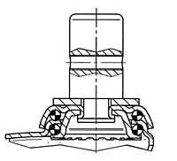 TENTE 2470 Series 4.92 Inch (in) Wheel Diameter Institutional Steel Swivel Caster (2470PJO125R05-28) - 2