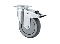 TENTE 2470 Series 3.94 Inch (in) Wheel Diameter Institutional Steel Swivel Caster with Directional Lock (2471PJP100P50)