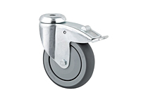 TENTE 2470 Series 2.95 Inch (in) Wheel Diameter Institutional Steel Swivel Caster with Total Lock (2477PIP075P30-11)