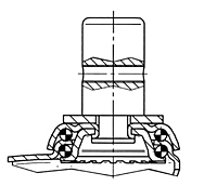 TENTE 2470 Series 3.94 Inch (in) Wheel Diameter Care Bed Swivel Caster (2470PIP100R05-28)-2