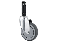 TENTE 2470 Series 3.94 Inch (in) Wheel Diameter Care Bed Swivel Caster with Central, Total and Directional Lock(2474PIP100R26-28S45)