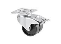 TENTE 2970 Series 1.97 Inch (in) Wheel Diameter Twin Wheel Steel Swivel Caster (2975UOO050P40)