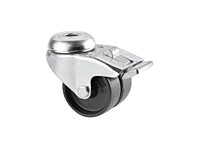 TENTE 2970 Series 1.97 Inch (in) Wheel Diameter Twin Wheel Steel Swivel Caster (2975UOO050P30-11)