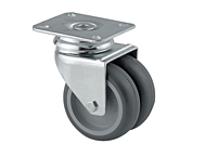 TENTE 2970 Series 1.97 Inch (in) Wheel Diameter Twin Wheel Steel Swivel Caster (2970PJO050P40)