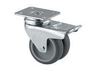 TENTE 2970 Series 2.95 Inch (in) Wheel Diameter Twin Wheel Steel Swivel Caster (2977PIO075P50)