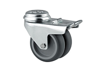 TENTE 2970 Series 2.95 Inch (in) Wheel Diameter Twin Wheel Steel Swivel Caster (2977PIO075P30-10)