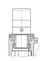 TENTE LINEA Series Stainless Steel Hospital Bed Swivel Casters - 2