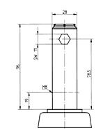 TENTE 2940 Series 3.94 Inch (in) Wheel Diameter Hospital Bed Swivel Caster (2940UAP100R05-28)