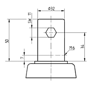 TENTE 2940 Series 3.94 Inch (in) Wheel Diameter Hospital Bed Swivel Caster (2940UAP100R05-32) - 2