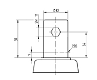 TENTE INTEGRAL Series 4.92 Inch (in) Wheel Diameter Hospital Bed Swivel Caster (2040UAP125R05-32) - 3