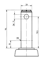 TENTE 1940 Series 1.77 Inch (in) Bolt Length Care Bed Swivel Caster (1940PJP100R05-28) - 3