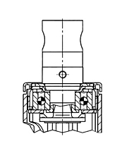 TENTE 1940 Series 1.77 Inch (in) Bolt Length Care Bed Swivel Caster (1940PJP100R05-32) - 2