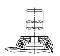 TENTE 2470 Series 3.94 Inch (in) Wheel Diameter Care Bed Swivel Caster(2470PIO100R05-32)-2