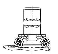 TENTE 2470 Series 3.94 Inch (in) Wheel Diameter Care Bed Swivel Caster(2470PIP100R05-32)-2