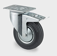 TENTE 3470 Series 3.94 Inch (in) Wheel Diameter Industrial Swivel Caster with Total Lock (3477DVJ100P62)