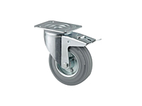 TENTE 3470 Series 3.94 Inch (in) Wheel Diameter Industrial Swivel Caster with Total Lock (3477DIR100P62)