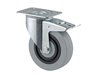 TENTE SYNTECH Series 3.94 Inch (in) Wheel Diameter Noise Reducing Swivel Caster (3477HUR100P62 gray)