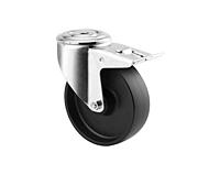 TENTE 3470 Series 3.15 Inch (in) Wheel Diameter Industrial Swivel Caster with Total Lock (3477POR080P30-13)