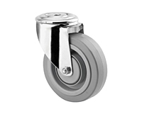 TENTE 8470 Series 3.94 Inch (in) Wheel Diameter Stainless Steel Swivel Caster (8470UFX100P30-11)