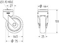 5220PJO075L51-10 - TENTE LEVINA Swivel Caster-2