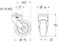 5220PJP075L51-10 - TENTE LEVINA Swivel Caster-2