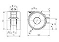 5925UAP100L51-11 RAL9002 - TENTE LINEA Swivel Caster-2