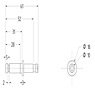 TENTE LEVINA Series 2.95 Inch (in) Wheel Diameter Design Swivel Caster (5320PJO075B10 11x31) - 3