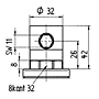 TENTE LINEA Series Hospital Bed Swivel Casters - 4