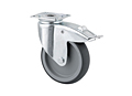 TENTE 2470 Series 2.95 Inch (in) Wheel Diameter Institutional Steel Swivel Caster with Total Lock (2477PIO075P40)