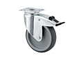 TENTE 2470 Series 3.94 Inch (in) Wheel Diameter Institutional Steel Swivel Caster with Directional Lock (2471PIO100P50)