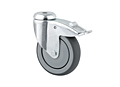 TENTE 2470 Series 2.95 Inch (in) Wheel Diameter Institutional Steel Swivel Caster with Total Lock (2477PIP075P30-11)