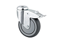 TENTE 2470 Series 3.94 Inch (in) Wheel Diameter Institutional Steel Swivel Caster with Total Lock (2477UAP100P30-11)