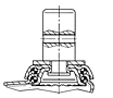 TENTE 2470 Series 3.94 Inch (in) Wheel Diameter Care Bed Swivel Caster (2470PIP100R05-28)-2