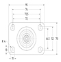 TENTE 2470 Series 3.94 Inch (in) Wheel Diameter Institutional Steel Swivel Caster (2470UAP100P52) - 5