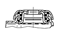 TENTE 2970 Series 1.97 Inch (in) Wheel Diameter Twin Wheel Steel Swivel Caster (2970PJO050P30-11) - 2