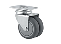 TENTE 2970 Series 2.95 Inch (in) Wheel Diameter Twin Wheel Steel Swivel Caster (2970PIP075P50)