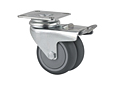 TENTE 2970 Series 2.95 Inch (in) Wheel Diameter Twin Wheel Steel Swivel Caster (2977PIP075P50)