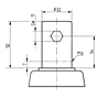 TENTE 2940 Series 3.94 Inch (in) Wheel Diameter Hospital Bed Swivel Caster (2940UAP100R05-32) - 2