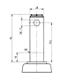 TENTE INTEGRAL Series 4.92 Inch (in) Wheel Diameter Hospital Bed Swivel Caster (2040UAP125R05-28) - 3